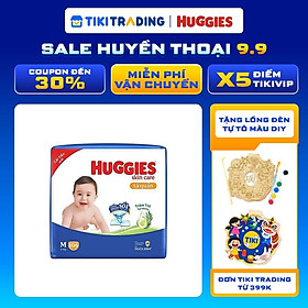 Tã/bỉm quần Huggies Skin Care Mega Jumbo M102+4 miếng với tràm trà dịu da