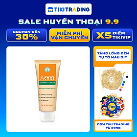 Sữa rửa mặt vitamin làm sáng da, mờ sẹo thâm dạng kem Acnes Vitamin Cleanser 100g