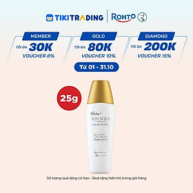 Kem chống nắng Skin Aqua dưỡng trắng, kiểm dầu, dùng hàng ngày dạng sữa Sunplay Skin Aqua Clear White Eco Việt Nam SPF50, PA++++ 25g