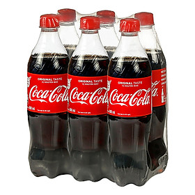 Lốc 6 Chai Nước Giải Khát Có Gas Coca-Cola (600ml / Chai)