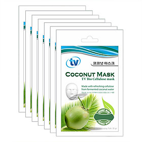 Combo 7 Miếng Mặt Nạ Dừa Dưỡng Trắng Da Chuyên Sâu TV Coconut Mask TVCMW-7