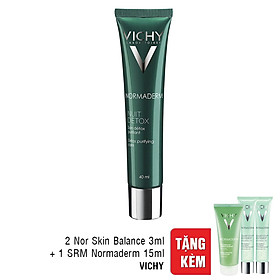 Gel Se Khít Lỗ Chân Lông, Giải Độc, Thanh Lọc Ban Đêm Vichy Normaderm Night Detox (40ml) - Tặng Nor Tonic (30ml) + 02 Nor Skin Balance (3ml) + Sữa Rửa Mặt Normaderm (15ml) - NMD NIGHT DETOX BUNDLE (100758060)