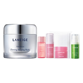 Mặt Nạ Ngủ Ngăn Ngừa Lão Hoá Laneige Time Freeze Firming Sleeping Mask 270280026 (60ml) + Bộ Dưỡng Sáng Da Clear C Trial Kit + Tinh Chất Chống Ô Nhiễm (10ml)