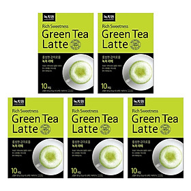 Combo 5 Hộp Trà Xanh Sữa Nokchawon Green Tea Latte (10 Gói x 13g)