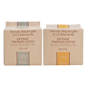 Bộ 1 Túi Cà Phê Regular Hello 5 Coffee (250g) + 1 Túi Cà Phê Original Hello 5 Coffee (250g)