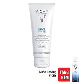 Sữa Rửa Mặt Tạo Bọt Dưỡng Trắng Da Vichy Ideal White Brightening Deep Cleansing Foam (100ml) + Tặng Nước Khoáng Vichy 100873969 (50ml)