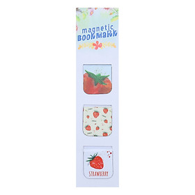 Bộ 3 Bookmark Nam Châm Kính Vạn Hoa - Summer Fruits: Strawberry