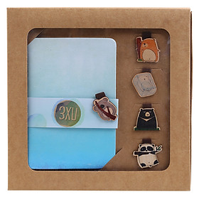 Set 5 Bookmark Gỗ Nam Châm Gấu Trúc 