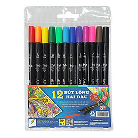 Nơi bán Bộ 12 Cây Bút Lông 2 Đầu Colormate MA-12TWOTIP - Giá Từ -1đ