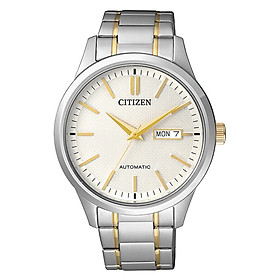 Đồng Hồ Nam Automatic Dây Kim Loại Citizen NH7524-55A (40mm) - Bạc Phối Vàng