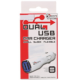 Sạc Xe Hơi iCORE IC-UCC200 2 Cổng USB - Hàng Chính Hãng