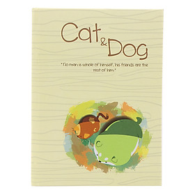 Sổ Vivaone Bìa Giấy Màu Cat & Dog M5 (10 x 14 cm)