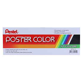 Hình ảnh Hộp Màu Vẽ Lọ 12 Màu Poster Pentel WPU2-12