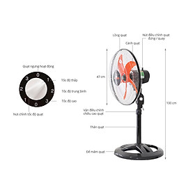 Mua Quạt Lửng Thân Sắt Senko LTS106A - Hàng Chính Hãng