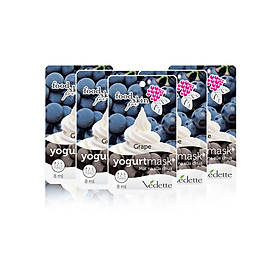 Lô 5 Mặt Nạ Sữa Chua Vedette Nho 8ml