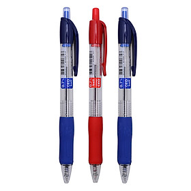 Vỉ 3 Cây Bút Bi Crown AB-2000R (2 Xanh - 1 Đỏ)