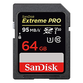 Thẻ Nhớ SDXC SanDisk Extreme Pro V30 64GB Class 10 UHS-I U3 95MB/s - Hàng Chính Hãng
