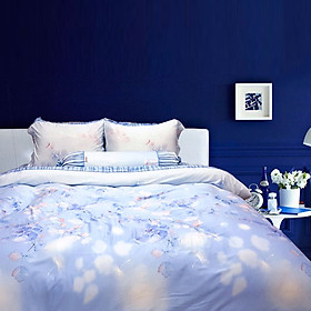 Bộ Chăn Ga Gối Lụa Tencel Julia (Không Gòn) 844BM16 160X200Cm