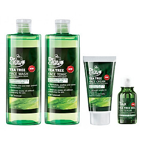 Combo 4 Sản Phẩm Dưỡng Da hỗ trợ điều trị Mụn Chiết Xuất Tea Tree Farmasi Chất Lượng Châu Âu