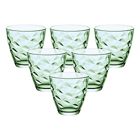 Bộ 6 Ly Thủy Tinh Flora Bormioli Rocco 384420V42021990 (260ml / Ly) - Xanh Lá