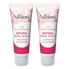 Combo 2 Sữa Dưỡng Sáng Da Và Tẩy Tế Bào Chết Vedette Yến Mạch Và Hoa Anh Đào (45ml / Tuýp)
