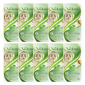 Combo 10 Mặt Nạ Đất Sét Vedette Beng Koang & Aloe Vera (15g / Miếng)