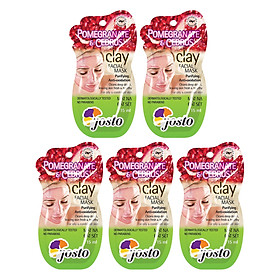Combo 5 Mặt Nạ Đất Sét Đỏ Và Lựu Josto