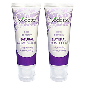 Combo 2 Sữa Dưỡng Sáng Da Và Tẩy Tế Bào Chết Vedette Yến Mạch Và Hoa Chuông Tím (45ml / Tuýp)