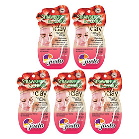Combo 5 Mặt Nạ Đất Sét Đỏ Và Dâu Tây Josto