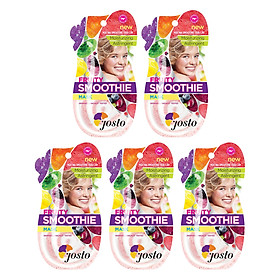 Combo 5 Mặt Nạ Smoothie Trái Cây Josto Fruit Smoothie Mask (12ml / Miếng)