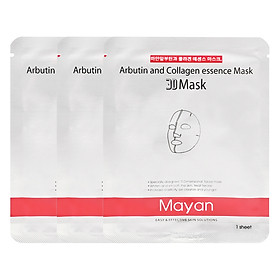 Combo 3 Mặt Nạ 3D Mayan Collagen & Abutin