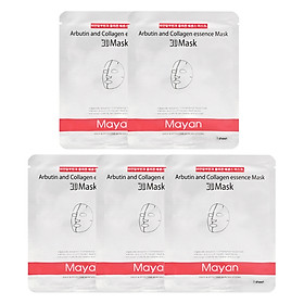 Combo 5 mặt nạ 3d mayan collagen & abutin