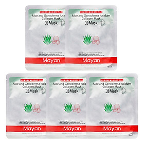 Combo 5 Mặt Nạ 3D Mayan Collagen Linh Chi Lô Hội