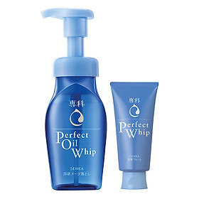 Combo Dầu Tẩy Trang Dạng Bọt Senka Perfect Oil Whip & Perfect Whip + Sữa Rửa Mặt Senka Shiseido Perfect Whip - 95592D