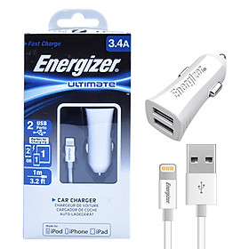 Mua Bộ Sạc Xe Hơi Energizer Lightning 2 Cổng 3.4A DCA2CULI3 - Hàng Chính Hãng