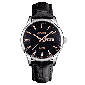Đồng hồ nam dây da 2 lịch Skmei CH296