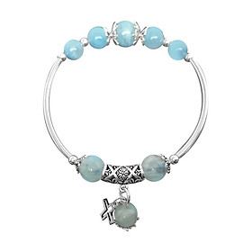 Kiềng Bác Đá Aquamarine (Hải Lam Ngọc)