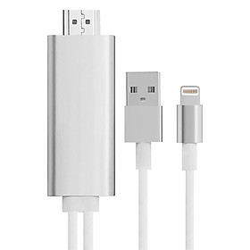 Cáp Lighting To HDMI Cho Iphone 5/5s/6/6s/6Plus/ iPad Mini/ Mini 2/ iPad Air (2m) – Trắng