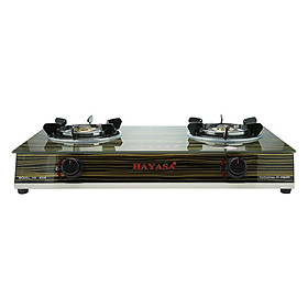 Mua Bếp Gas Đôi Mặt Kính Cường Lực Hayasa HA-8020 (Điếu Inox) - Hàng chính hãng