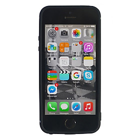 Ốp Lưng Dẻo Fashion Case Có Nút Chắn Bụi Cho iPhone 5/5s/5SE (Đen) - Hàng nhập khẩu