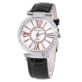 Đồng Hồ Nữ Dây Da Royal Crown 6116STP (36mm) - Đen