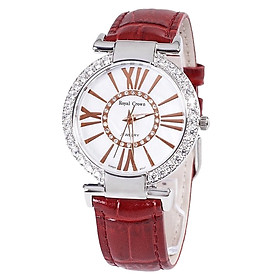 Đồng Hồ Nữ Dây Da Royal Crown 6116STP (36mm) - Đỏ