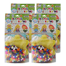 Bộ 4 Hộp Hạt Màu Kỳ Thú Edugames CB369 (30G/10 Màu)