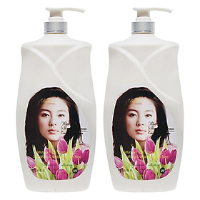 Combo 2 Sữa Dê Tắm Trắng BigCare Lavander Whiterning Shower Cream Lavander BC004 (1.2L / Chai)