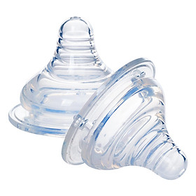 Bộ 2 Núm Ty Cổ Rộng Dạng Xoắn Ốc Kidsme 160475 - Size L