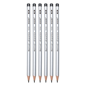 Vỉ 6 Bút Chì Đen Kĩ Thuật Marco 7000-12CB - 5B
