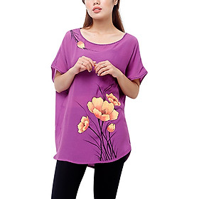 Áo Kiểu Nữ Vẽ An Thủy TN503 - Tím