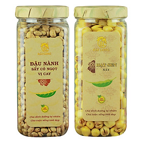 Combo Đậu Nành Sấy Cỏ Ngọt Vị Cay Hải Long 230g + Hạt Sen Sấy Hải Long 230g