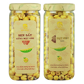 Combo Hạt Sen Sấy Hải Long (230g) + Sen Sấy Gừng Mật Ong Hải Long (230g)