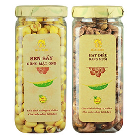 Combo Sen Sấy Gừng Mật Ong Hải Long 230g + Hạt Điều Rang Muối Vỏ Lụa Hải